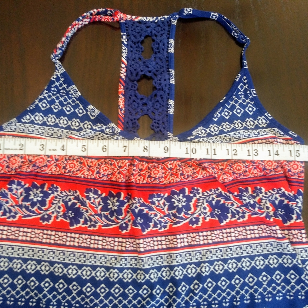 Nordstrom In Bloom Red/White/Blue Racer Back Tank - Picture 6 of 8